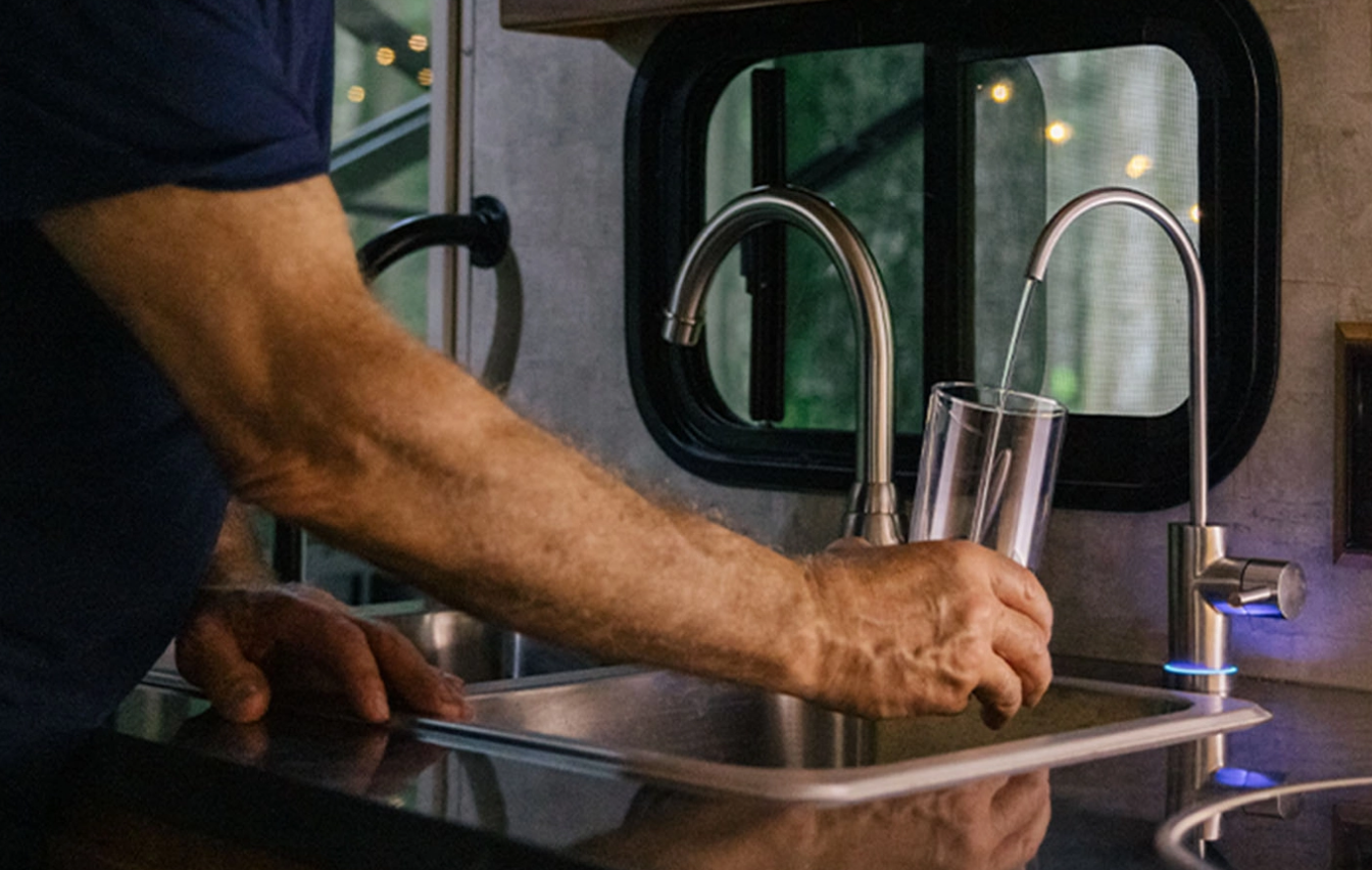 PEX line repair on RV fresh water system